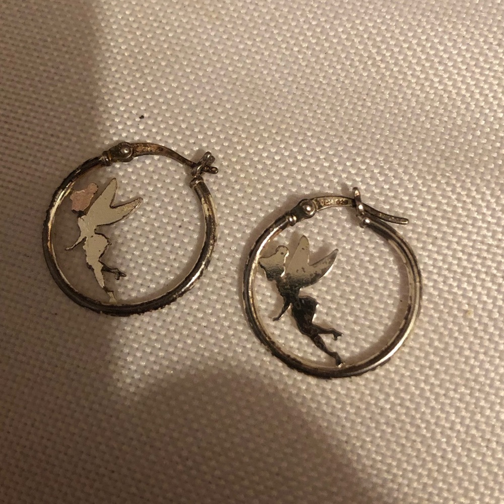 🎠Disney Sterling Silver Tinkerbell Hoop Earrings - 94 $25 or $20 w/offer